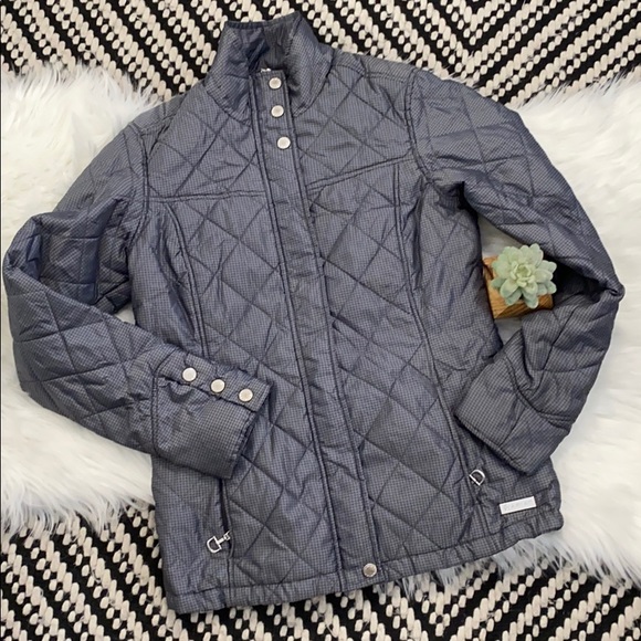 Ariat Jackets & Blazers - Ariat gray in gray houndstooth print thin puffer